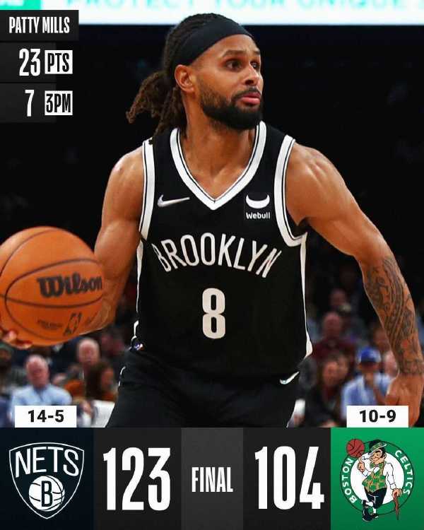 篮网123-104轻取绿军 哈登20+7+11 杜兰特21+8 米尔斯23分
